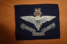 BRITISH PARACHUTE REGIMENT BULLION WIRE EMBROIDERED BLAZER BADGE
