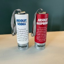 Absolut Vodka Christmas Tree Bottle Miniature bottle Decorations x 2 (Empty)