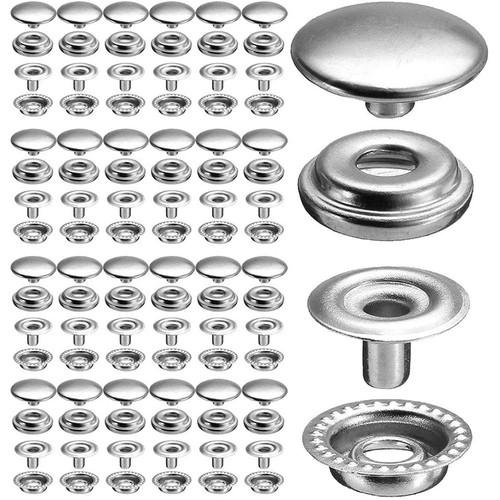 100pcs stainless steel snap - stainless,
