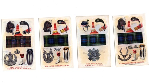 Rare ww1 scottish regiments - 4x,
