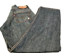 Levi's Vintage Mens Jeans W30 L30 Pleated Blue Pockets Zip Red Stitchings