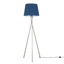 Brushed Chrome Tripod Floor Lamp Standard Reading Light Modern Standing Lights
