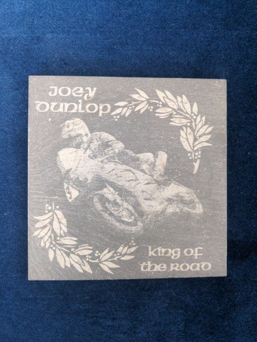 Joey dunlop slate coaster from - slate,