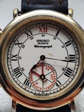 Rare Vintage 90s Seiko Chronograph 8M25-6000