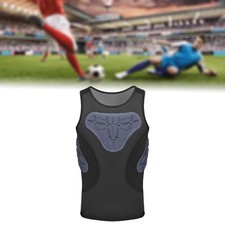 Mens Padded Vest Compression Shirt Gear Equipment Comfortable Sports Shock