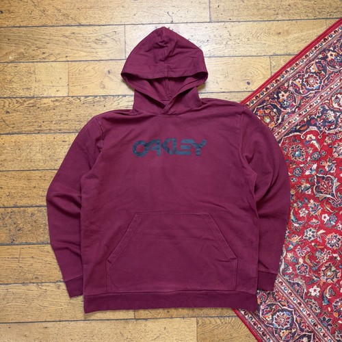 Vintage oakley burgundy hoodie - vintage,