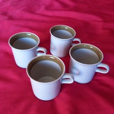 RARE RETRO 1970s 'ARABIA MADE IN FINLAND OLIIVI', SET OF FOUR MUGS