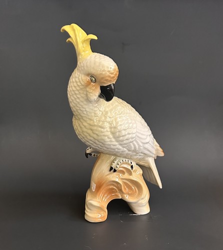 Ceramic yellow parrot cockatoo - parrot,