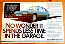 CITROEN BX DIESEL 19RD - 1984 ORIGINAL FRAMEABLE COLLECTIBLE CLASSIC CAR ADVERT