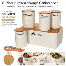 6Pcs Kitchen Storage Tins