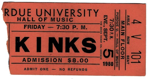 The kinks 80 perdue - the, 9/5/80