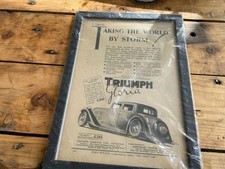 Vintage Car Advert Framed -