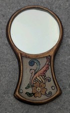Mini Vintage Handmade Handheld Mirror Shabby Chic Retro Collectible Compact