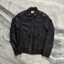 Vintage Levi's Strauss & Co 1990's Black Size Medium Lamb Leather Jacket