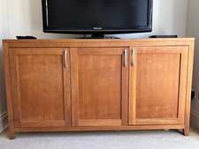oak sideboard and matching display cabinet Marks & Spencer