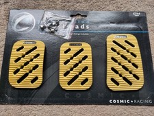 Car Pedal Pads Yellow Pedal Covers Metal Cosmic Racing