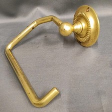 BARE BRASS LOO ROLL HOLDER