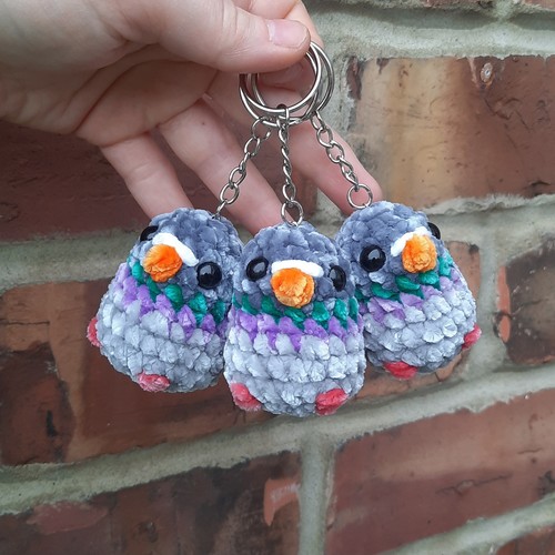 Set pigeon keyrings - set, of