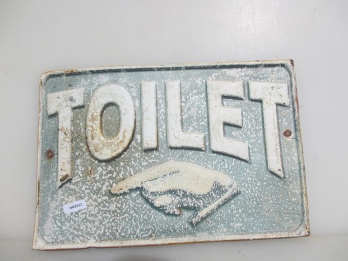 Vintage brass toilet plaque - brass,