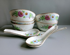 5 Vintage Chinese Soup Bowls