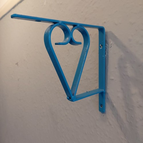 Heart metal shelf support - metal,