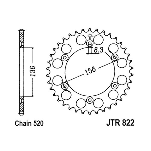 Crown 822 z44 for suzuki - 822,