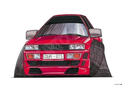 Audi coupe red koolart - red,