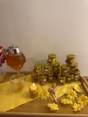 Mini beeswax candles with - beeswax,