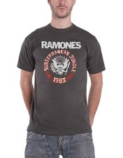 Ramones T Shirt Subterraneun Jungle Band Logo new Official Mens Charcoal Grey