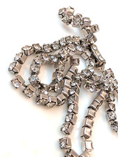 Vtg 1960's Sparkly Diamante Necklace Costume Jewellery (J211)