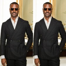 Black Men's Suit Peak Lapel