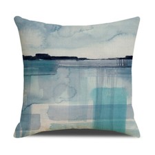 Brown Cream Grey Teal Pillow