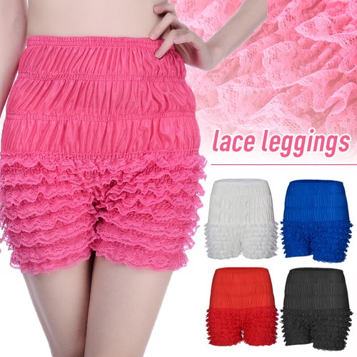 Women lace ruffle bloomers - lace,