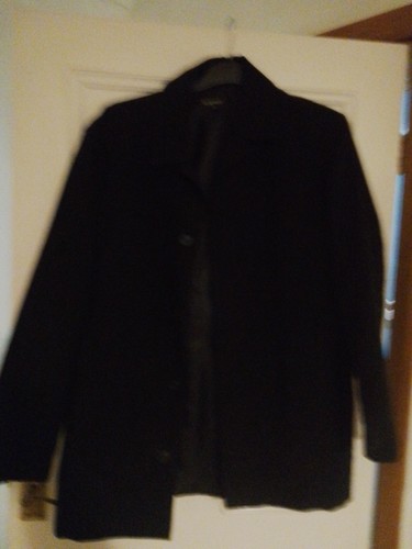Men black duffle - coat, size