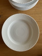 Royal Copenhagen White Fluted Half Lace Plates