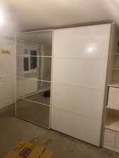 Ikea Pax sliding wardrobe doors only white and mirror
