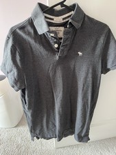 Abercrombie & Fitch Mens Grey Polo Shirt Large