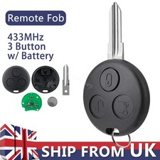 3B 433MHz Remote Car Key Fob for Smart K Roadster 1999 2000 2001 2002 2003 2004