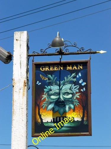 Photo 6x4 green - man, sign