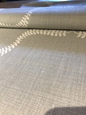 Vanessa Arbuthnot Up The Garden Path Pigeon linen remnant full width