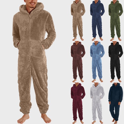 Men fleece hooded 1onesie - hooded,