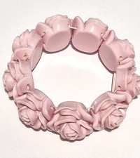 Pale Pink Resin Rose Bracelet
