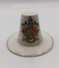 Antique Colwyn Bay Wales Matching Crest Crested Ware China Welsh Hat