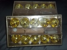 2 Packs of 10 Golden Battery Mirror Ball Lights (Batteries not included) -George