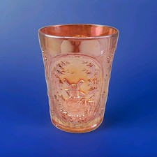 Lmperial Carnival Glass Marigold Orange Windmill Patten Tumbler