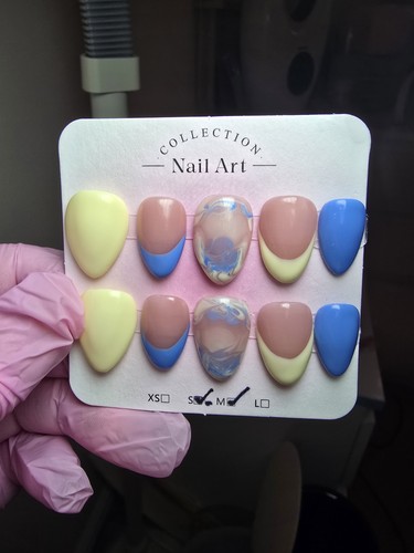 Butter blue press nail - me,