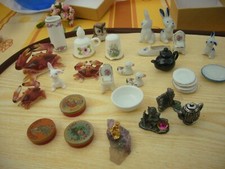 Vintage bundle minature ceramic small animals crabs rabbits ducks