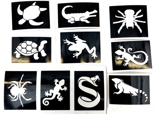 Reptiles stencils 3part top - reptiles,