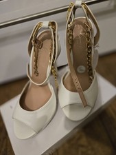 New Look Gemma Collins White Heel Shoes , Size 5