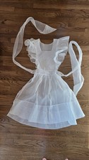 Vintage White Ruffle Apron